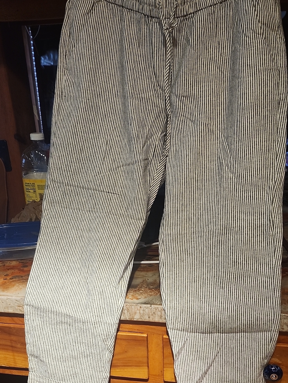J. Crew Black and White Pinstripe Seersucker Chinos